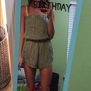 Strapless romper